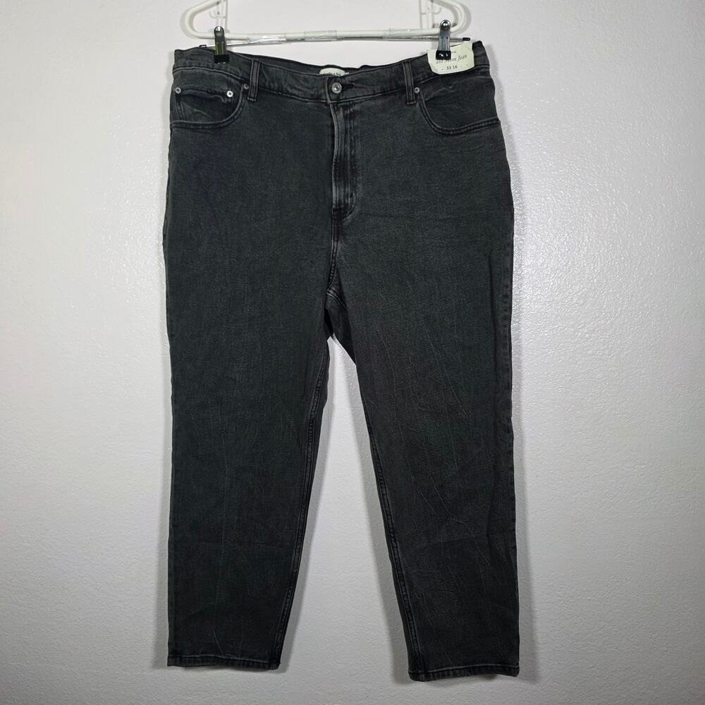 Abercrombie & Fitch The Mom High Rise Gray Ankle Jeans Womens 33